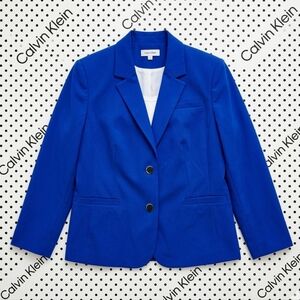 PLUS- ​Calvin KLEIN Tailored Blazer in Royal Azure -  Power Suiting Essential